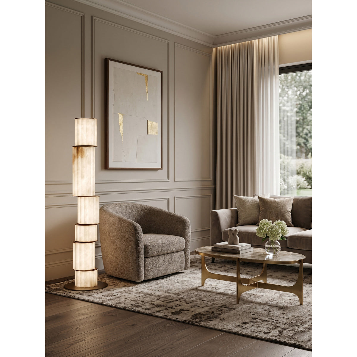Durell Alabaster Floor Lamp