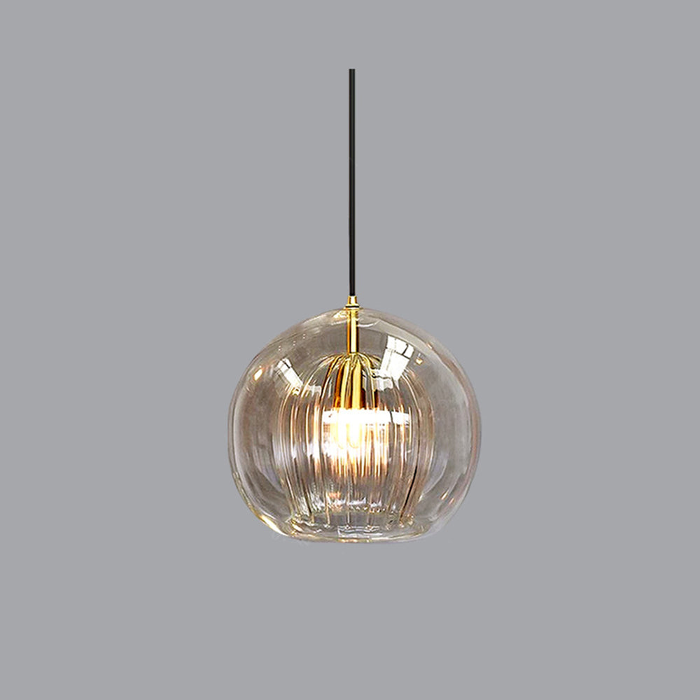 June Glass Globe Pendant Light Clear &Amber - Neutral Decor