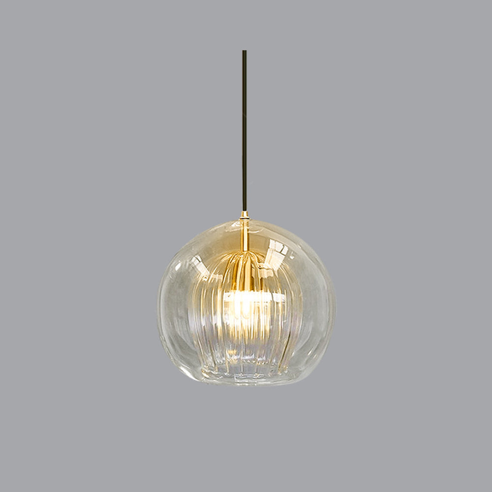 June Glass Globe Pendant Light Clear &Amber - Neutral Decor