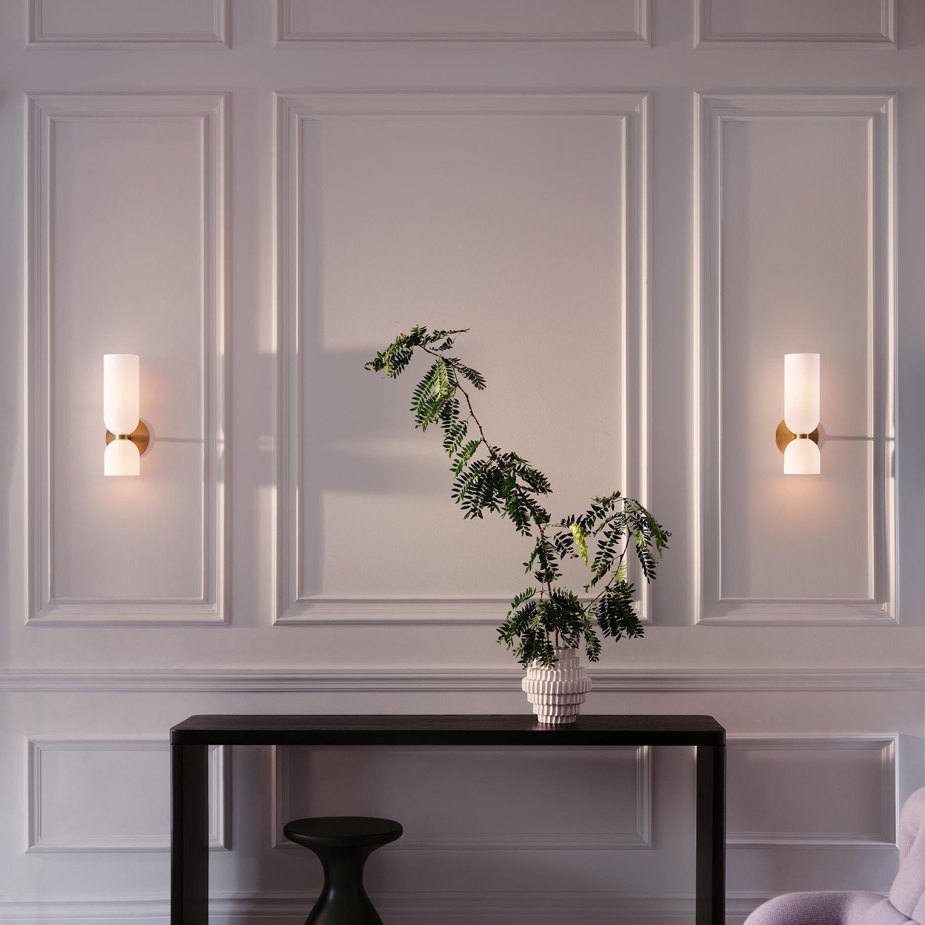 Valentina Modern Bedroom Glass Wall Lamp Sconce - Neutral Decor