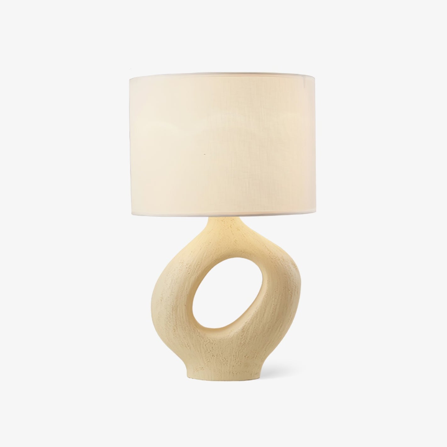 Lumestic Sculptural Resin Fabric Table Lamp
