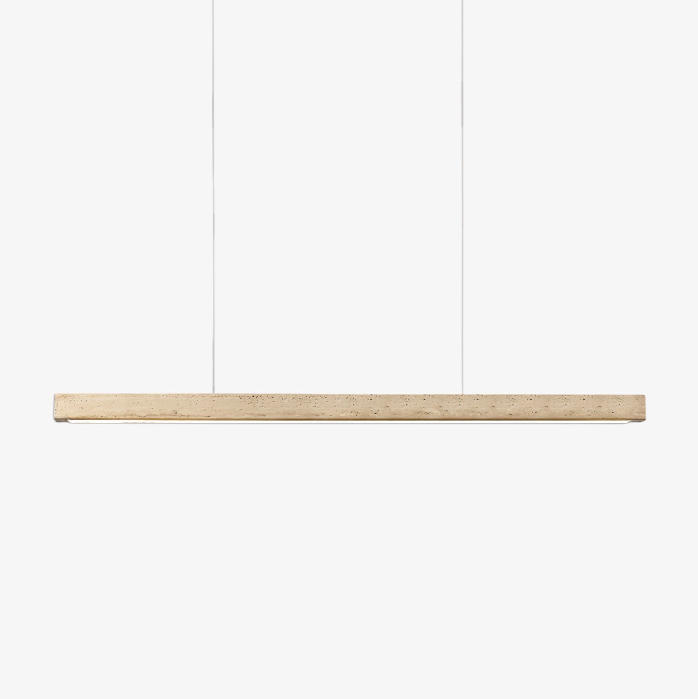 Imiror Minimalist Travertine Linear Pendant - Neutral Decor
