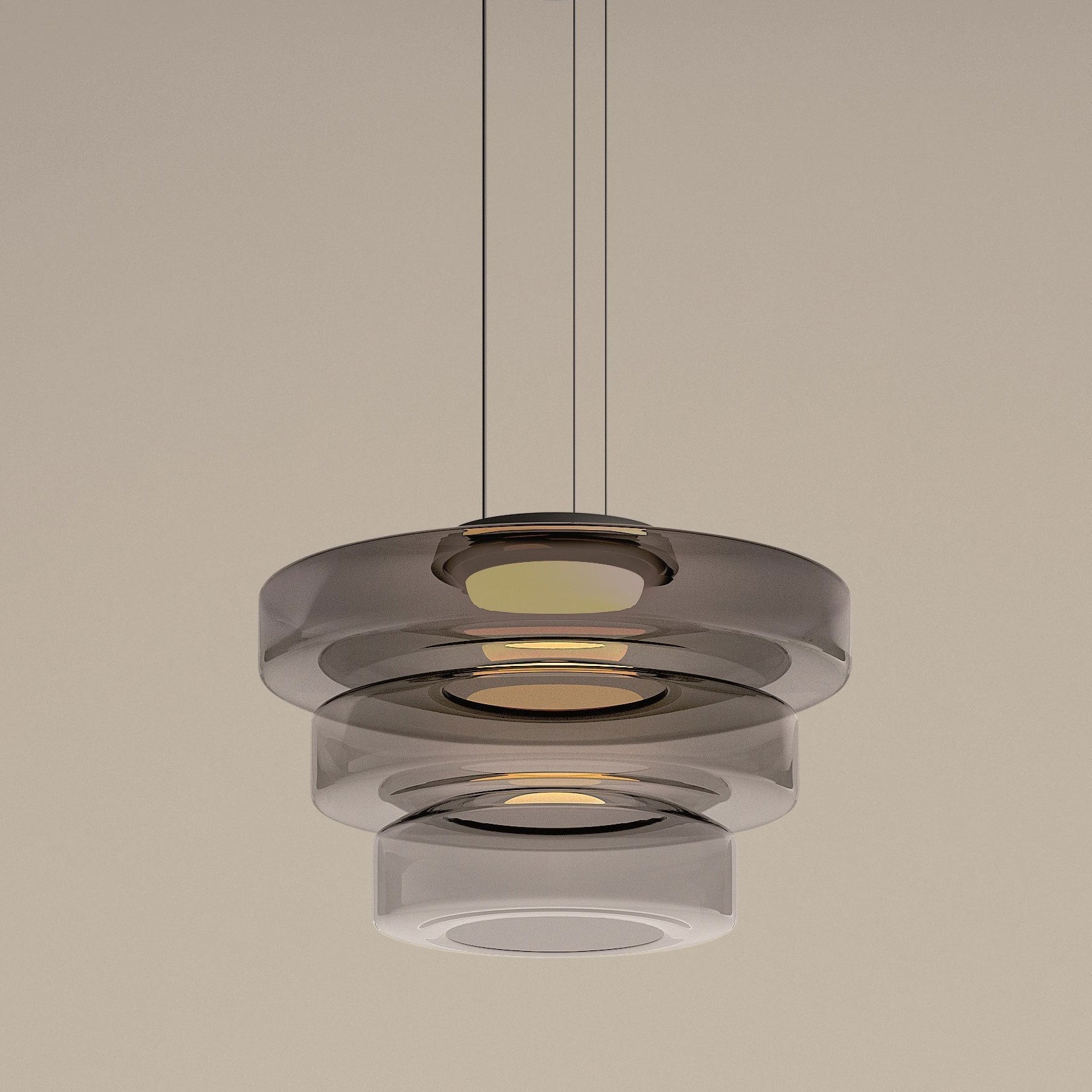 Valentina Glass Pendant Light Multi-tiered Structure - Neutral Decor