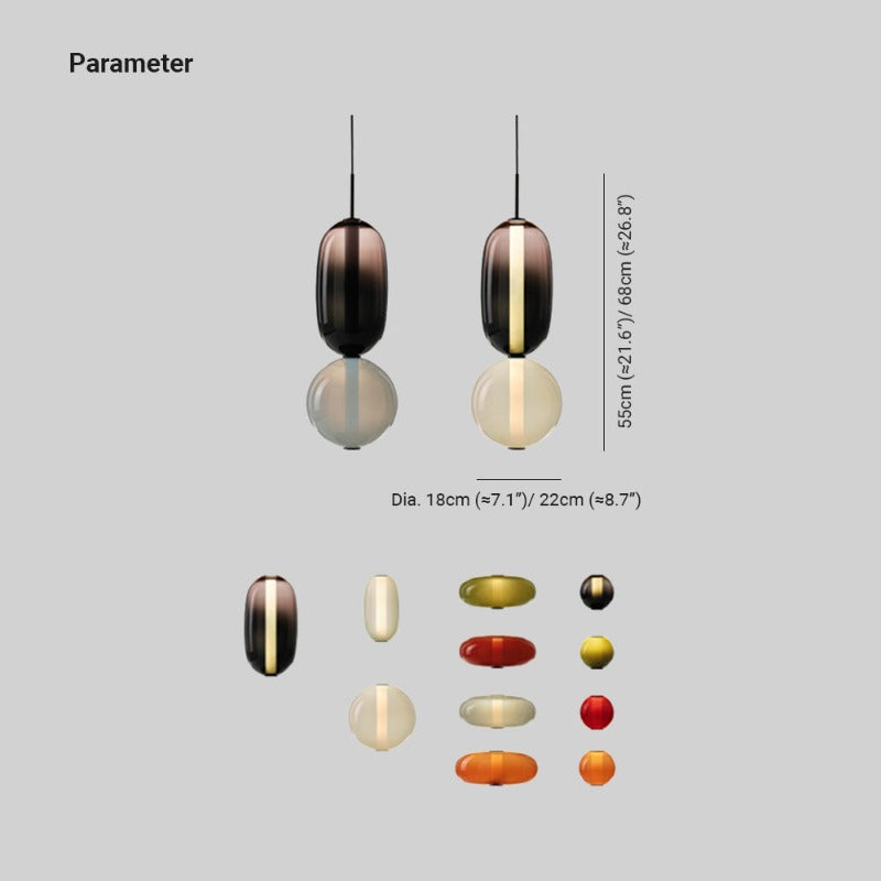 Aira Pendant Light Candied Glass - Neutral Decor