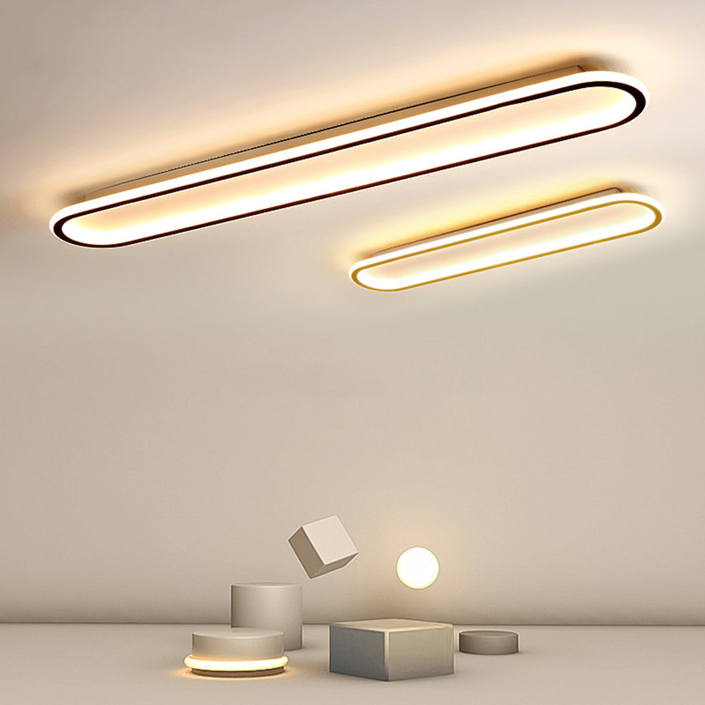 Arisha Minimalist Rectangular Flush Mount Ceiling Light - Neutral Decor