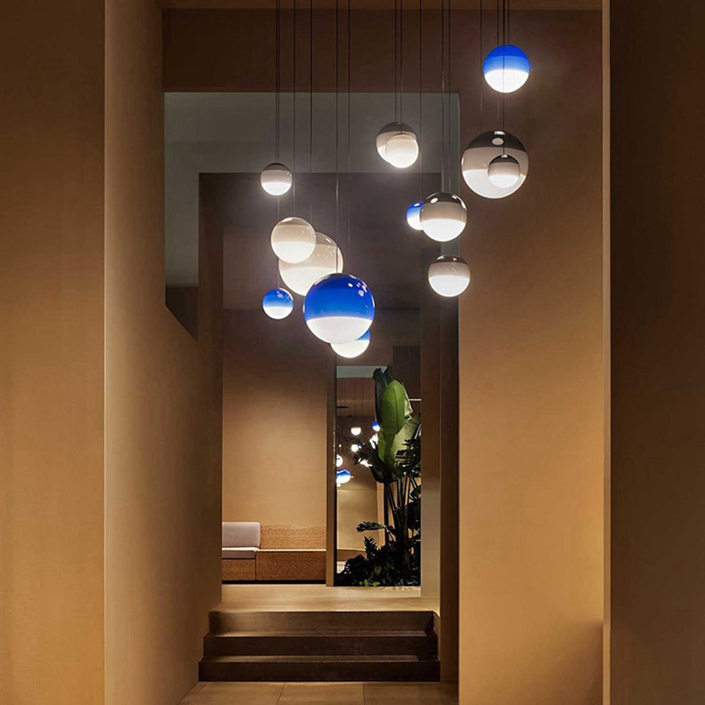 Valentina Colorful Glass Bubble Pendant Light - Neutral Decor