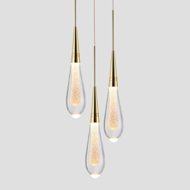 Kristy Pendant Light Crystal & Glass Droplet - Neutral Decor
