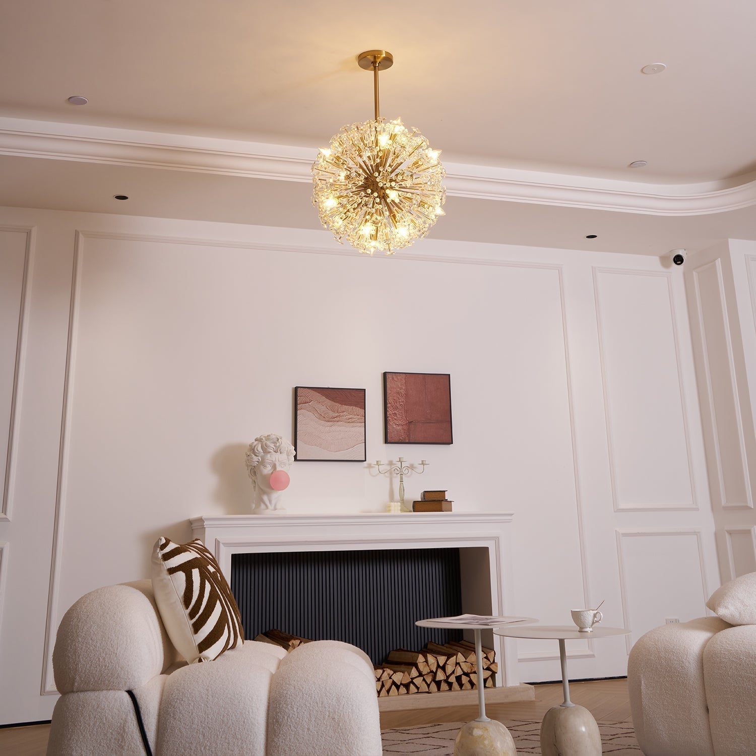 Zene Chandelier Dickinson Gold Crystal Starburst