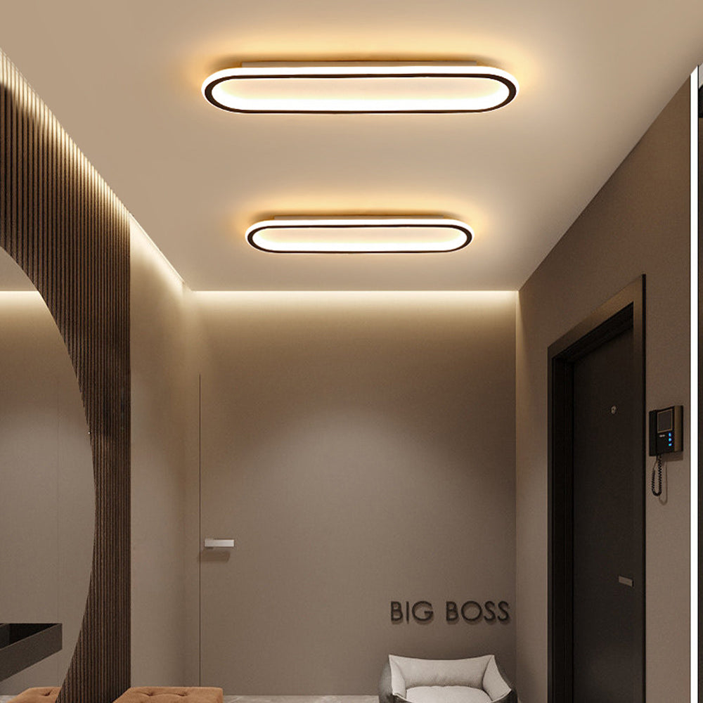 Arisha Minimalist Rectangular Flush Mount Ceiling Light - Neutral Decor