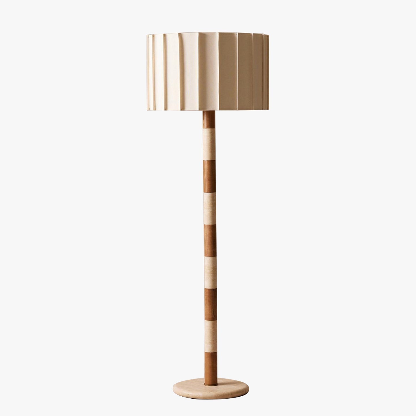 Vrys Travertine  Striped Floor Lamp