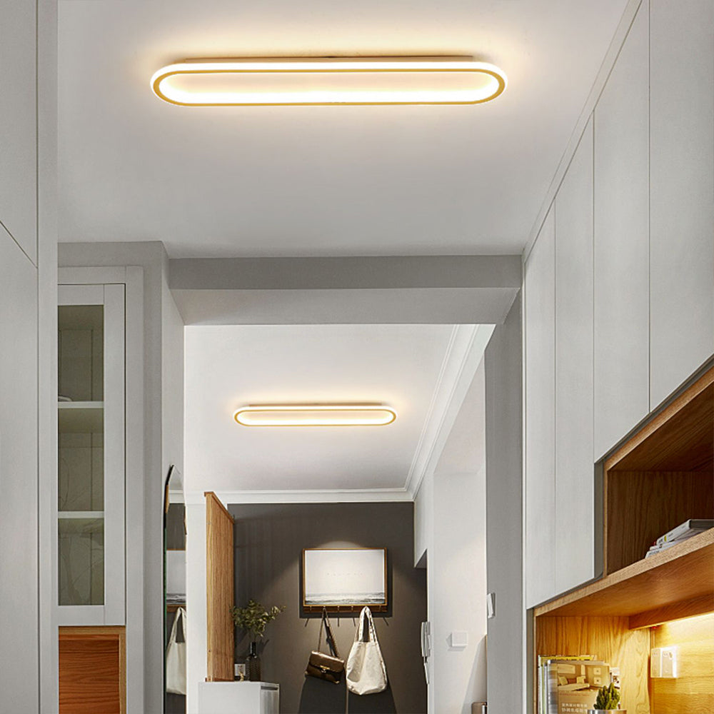 Arisha Minimalist Rectangular Flush Mount Ceiling Light - Neutral Decor