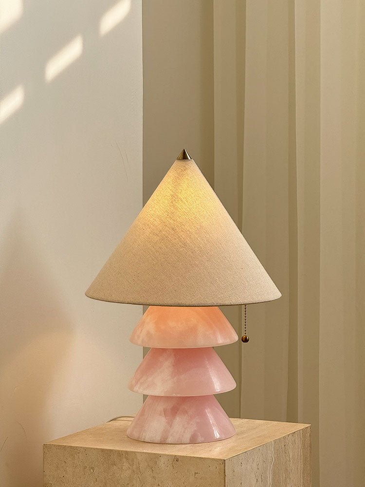 Pyramid Retro Marble Table Lamp