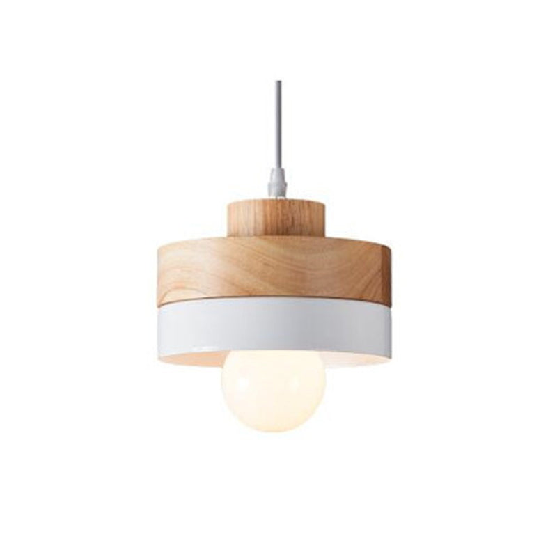 Valentina Modern Square Round Pendant Light Wood Living Room - Neutral Decor