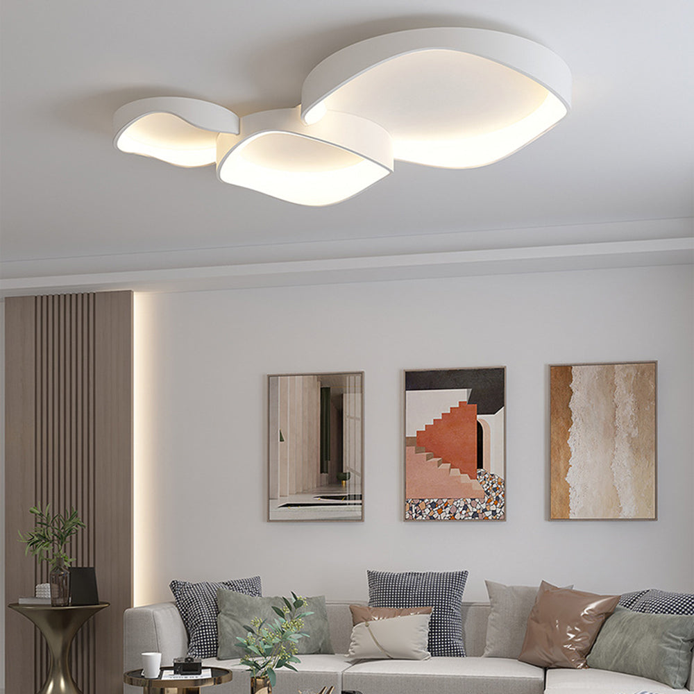 Arisha Modern Wave Flush Mount Ceiling Light Living Room - Neutral Decor