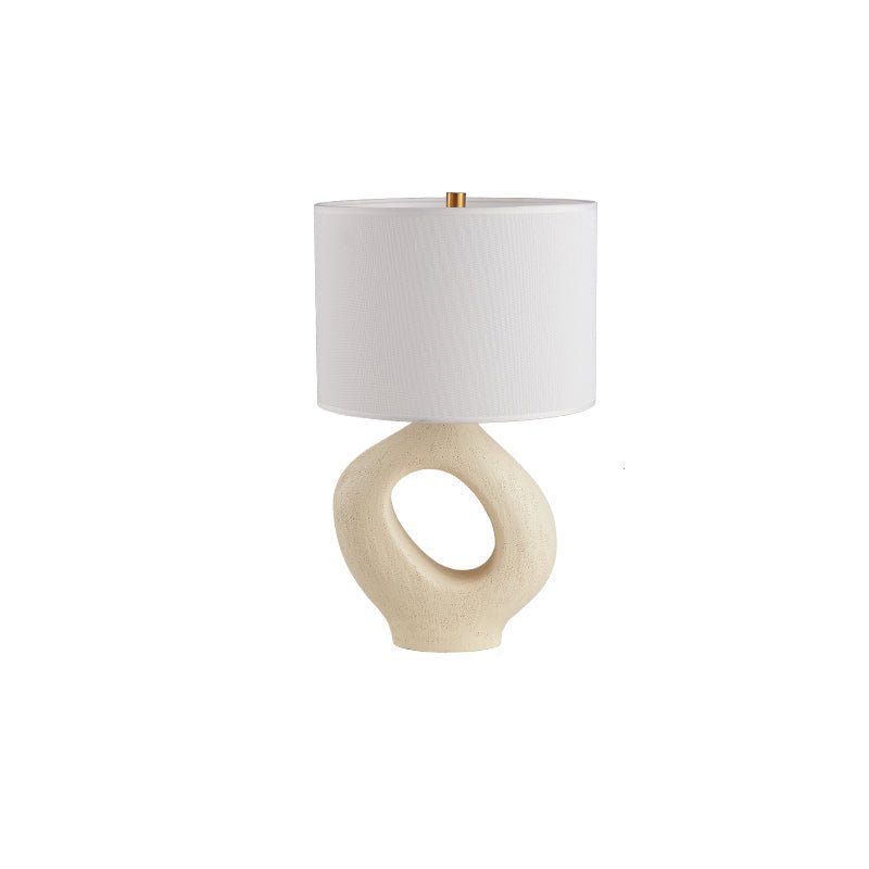 Lumestic Sculptural Resin Fabric Table Lamp