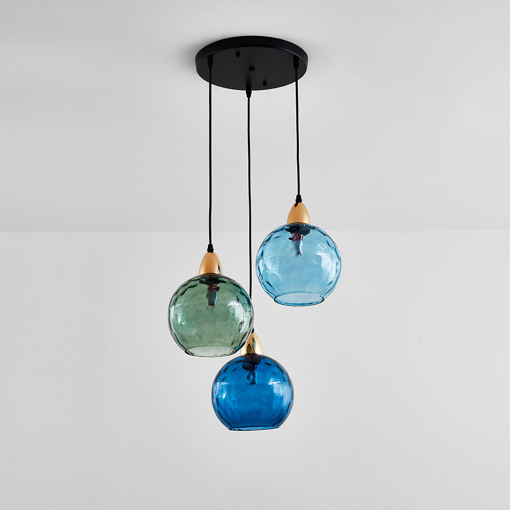 Valentina Pendant Light Water Ripple Cluster, 3 Head - Neutral Decor