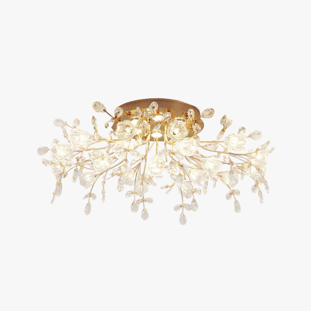 Arisha Art Deco Elegant Flower Flush Mount Ceiling Lights - Neutral Decor