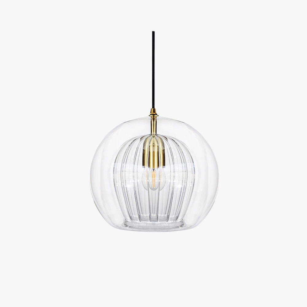 Valentina Nordic Glass Globe Pendant Light Bedroom - Neutral Decor