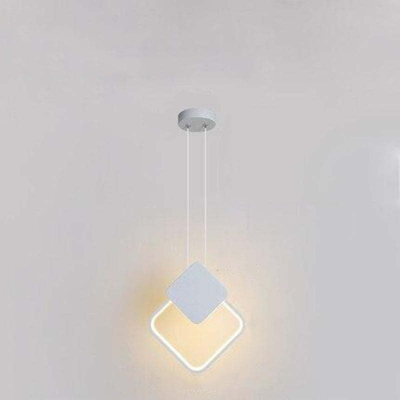Arisha Modern Minimalist LED Hanging Pendant Lights Black White Bedroom - Neutral Decor