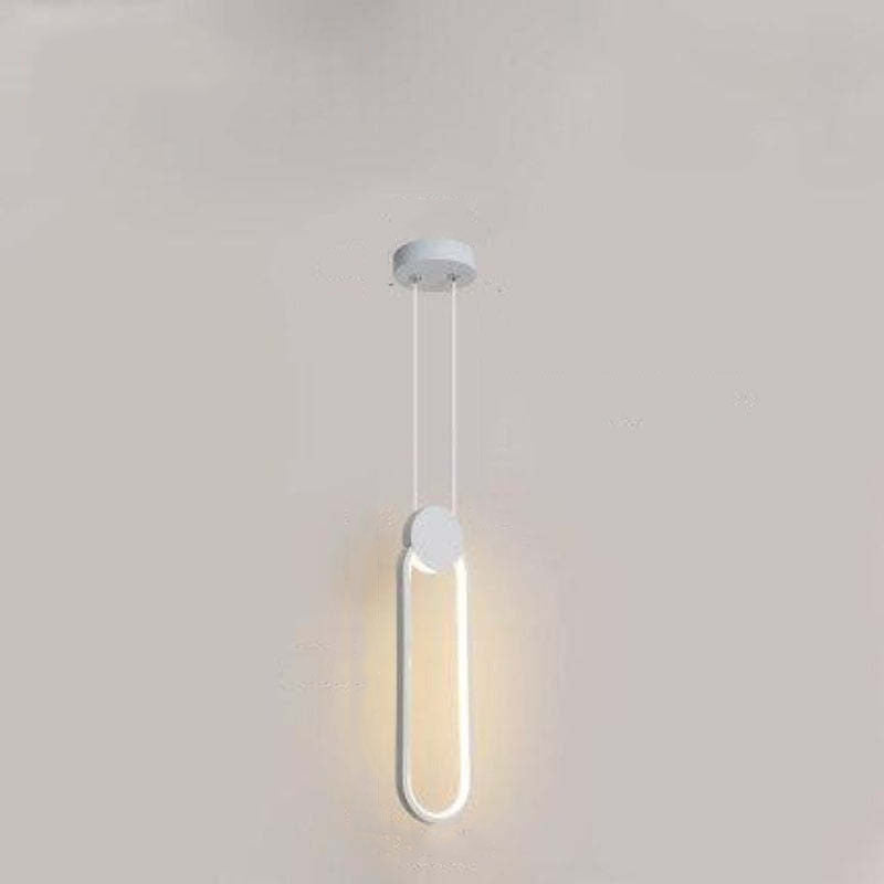 Arisha Modern Minimalist LED Hanging Pendant Lights Black White Bedroom - Neutral Decor