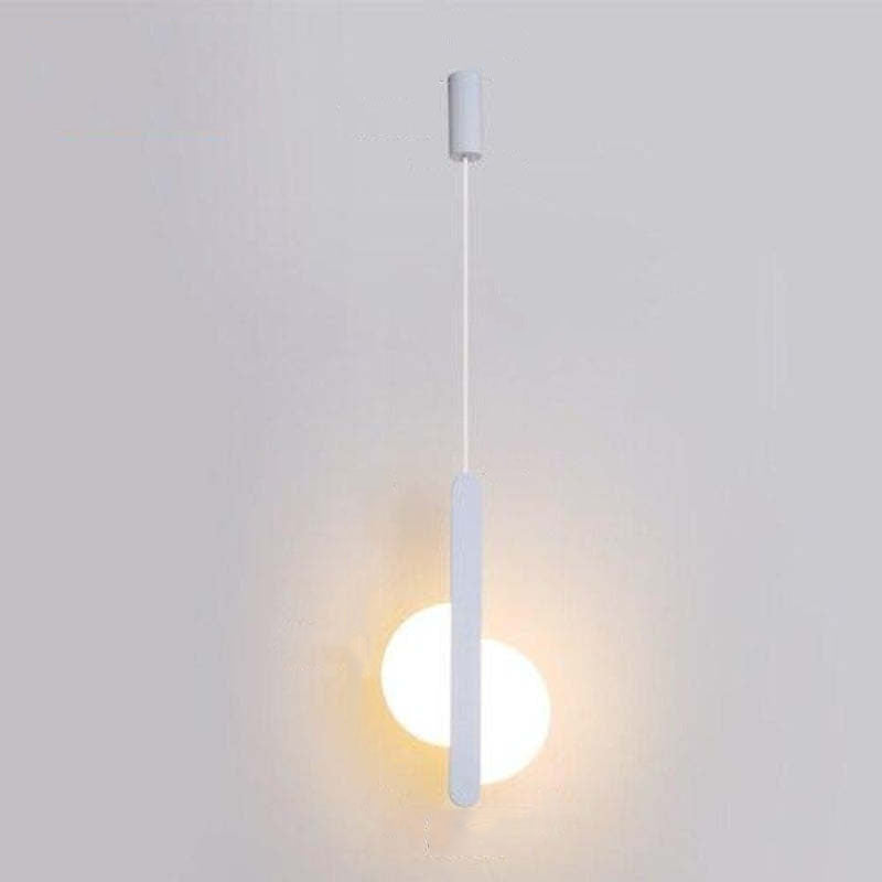 Arisha Modern Minimalist LED Hanging Pendant Lights Black White Bedroom - Neutral Decor