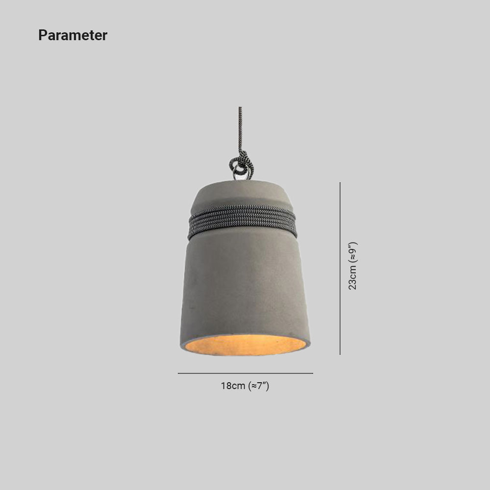 Arisha Industrial Pendant Light, Cement & - Neutral Decor