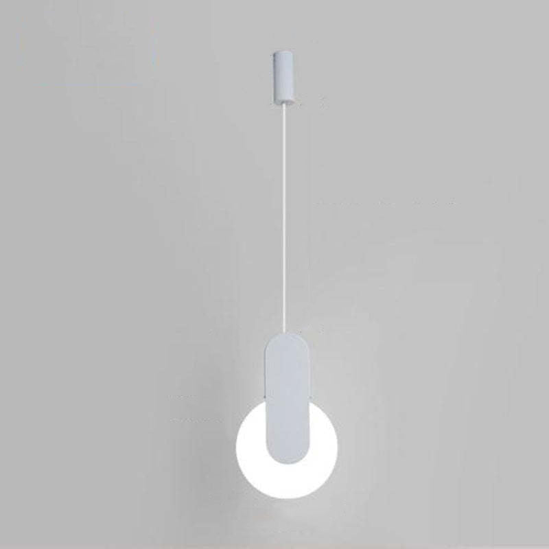 Arisha Modern Minimalist LED Hanging Pendant Lights Black White Bedroom - Neutral Decor