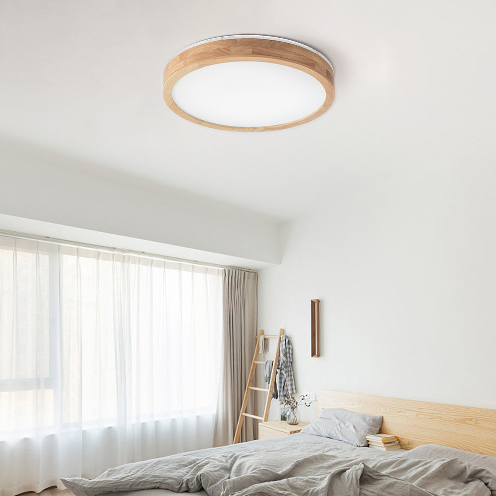 Muto Nordic Acrylic/Wood Flush Mount Ceiling Light Wood - Neutral Decor