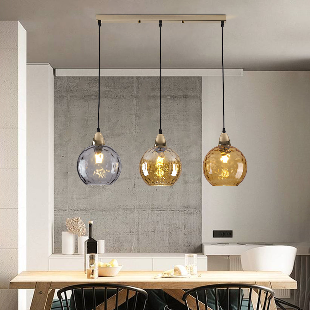 Valentina Pendant Light Water Ripple Cluster, 3 Head - Neutral Decor
