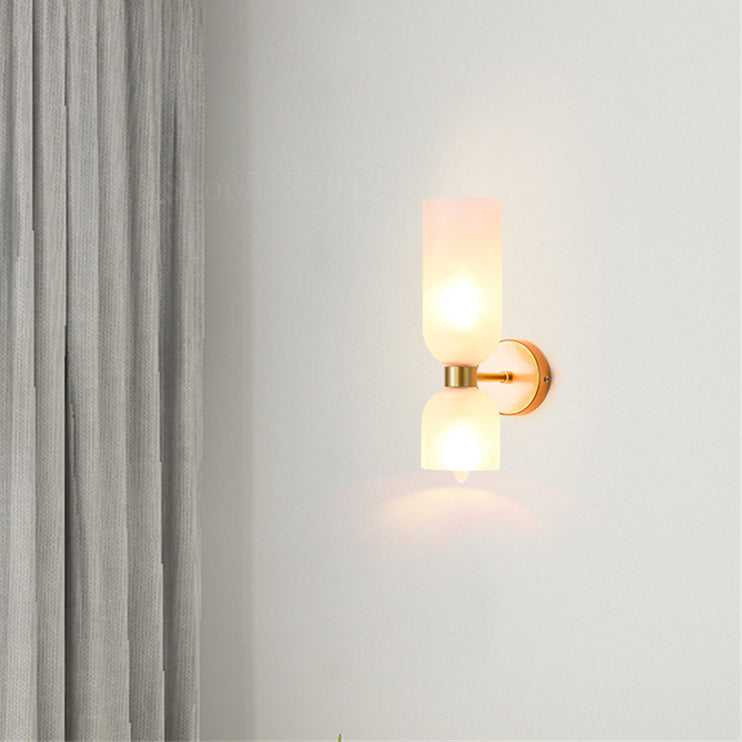 Valentina Modern Bedroom Glass Wall Lamp Sconce - Neutral Decor