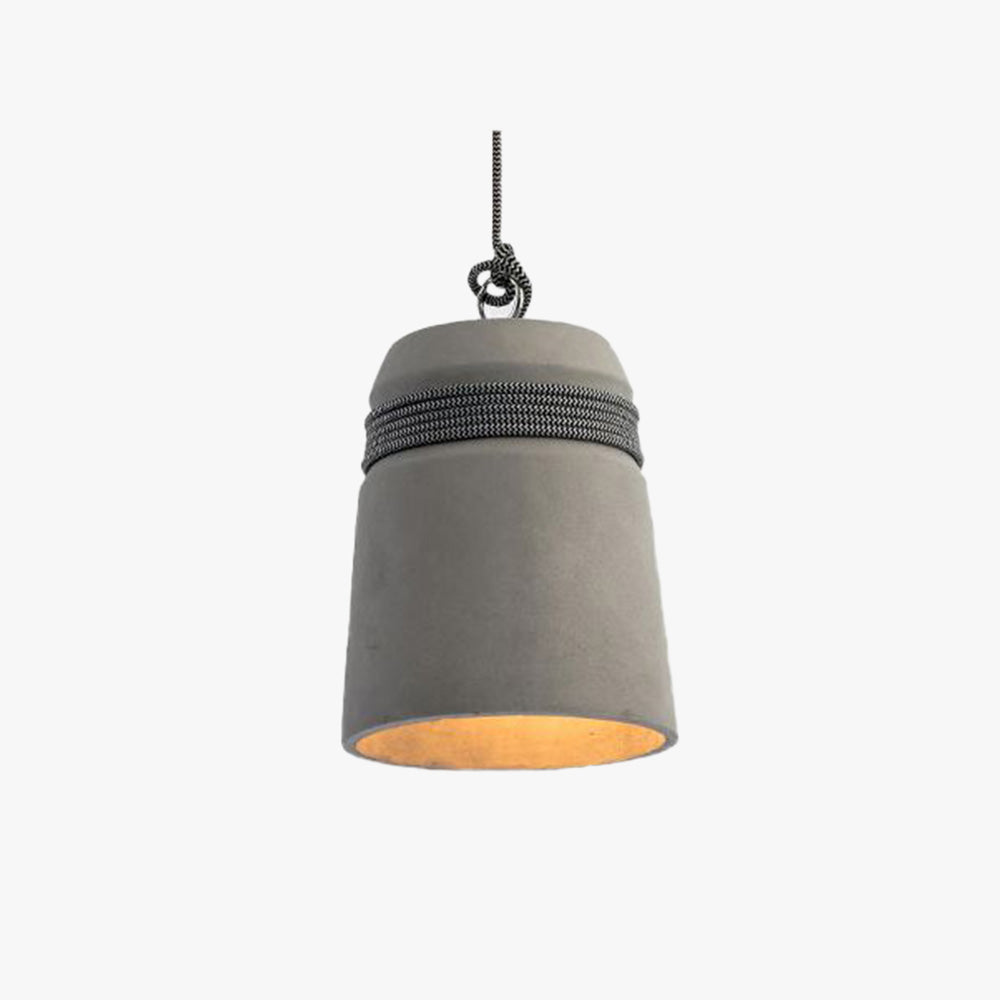Arisha Industrial Pendant Light, Cement & - Neutral Decor