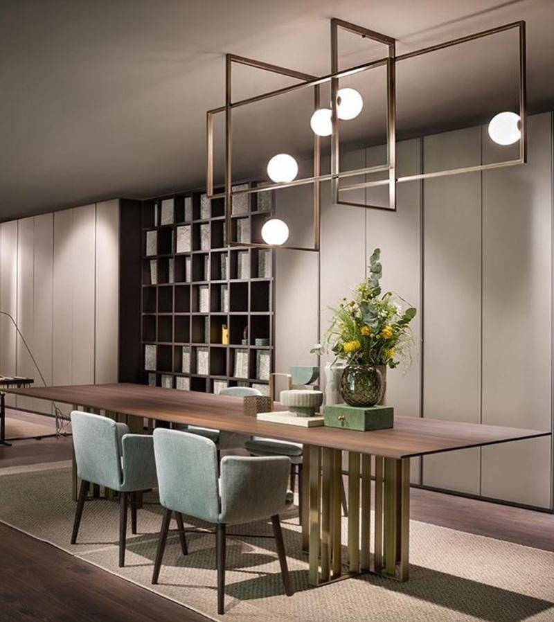 Veliiel Chandelier Mondrian Glass Brass Geometric Modern