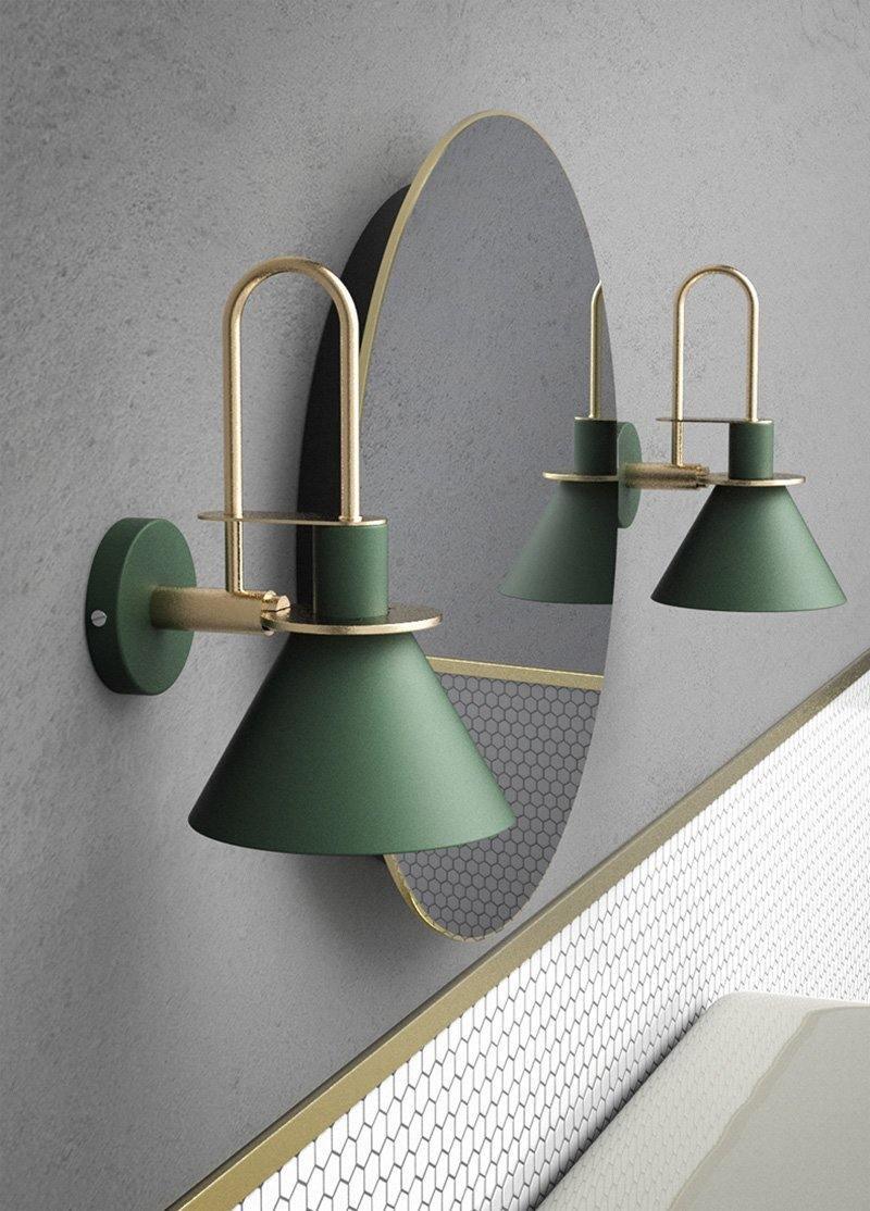 Solerine Wall Lamp Black Gold Minimalist