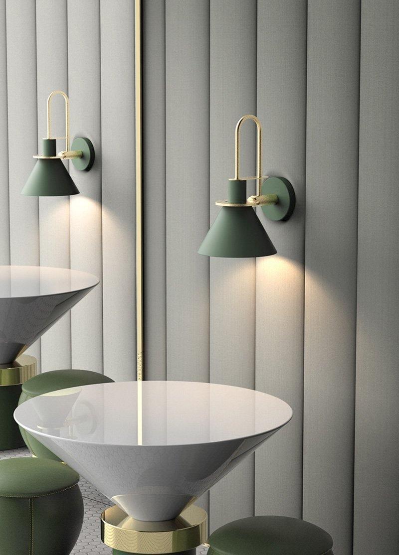Solerine Wall Lamp Black Gold Minimalist