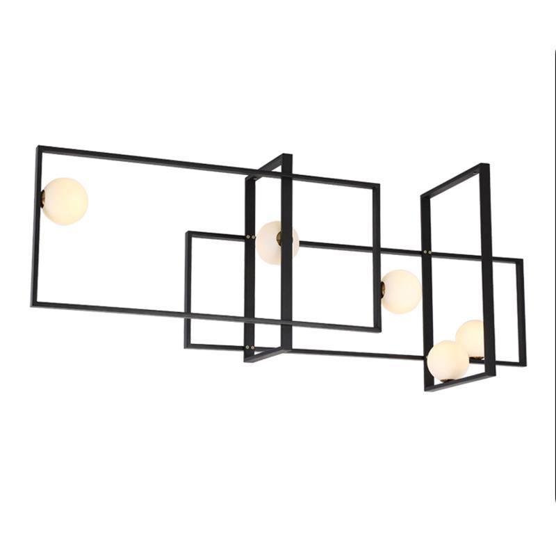Veliiel Chandelier Mondrian Glass Brass Geometric Modern