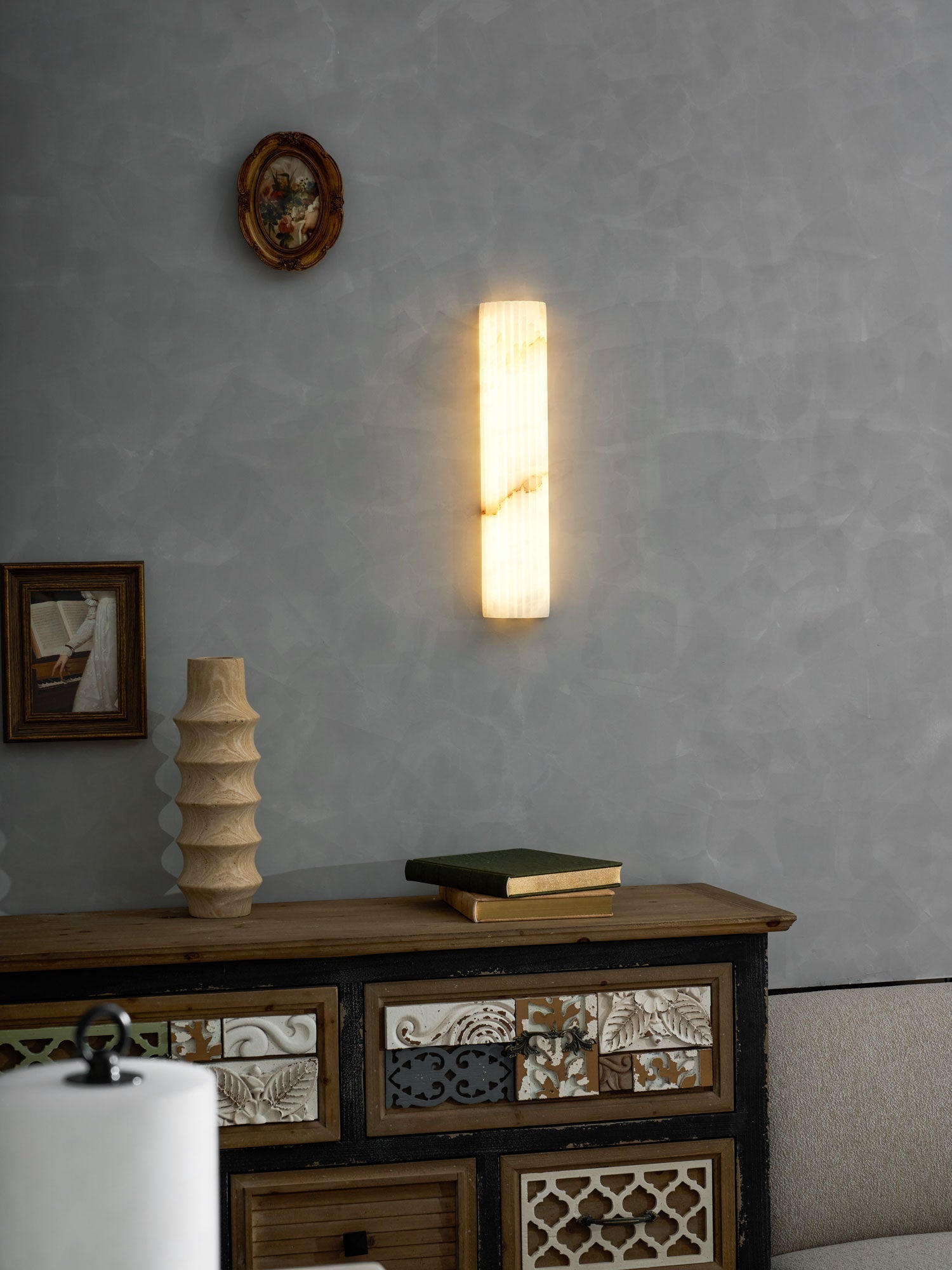 Willowfield Alabaster Indoor Wall Light