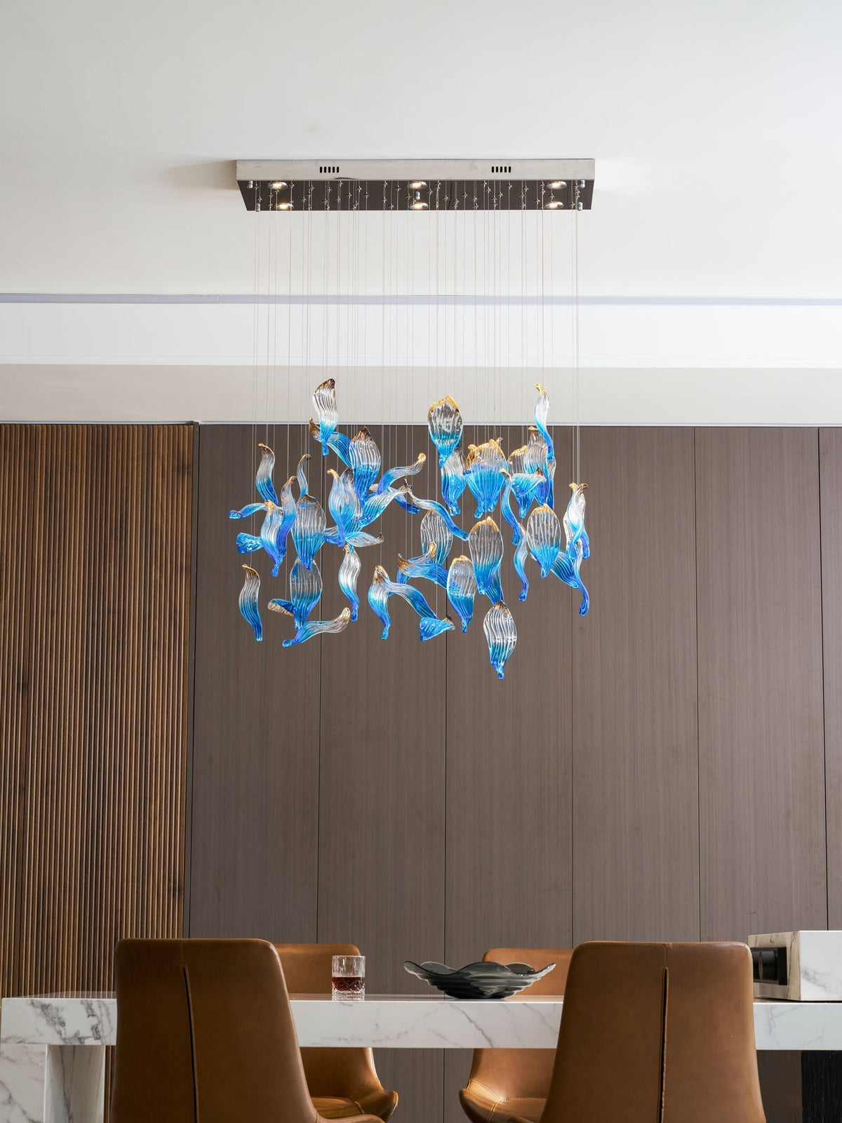 Asteria Wave Blown  Glass Customize Chandelier