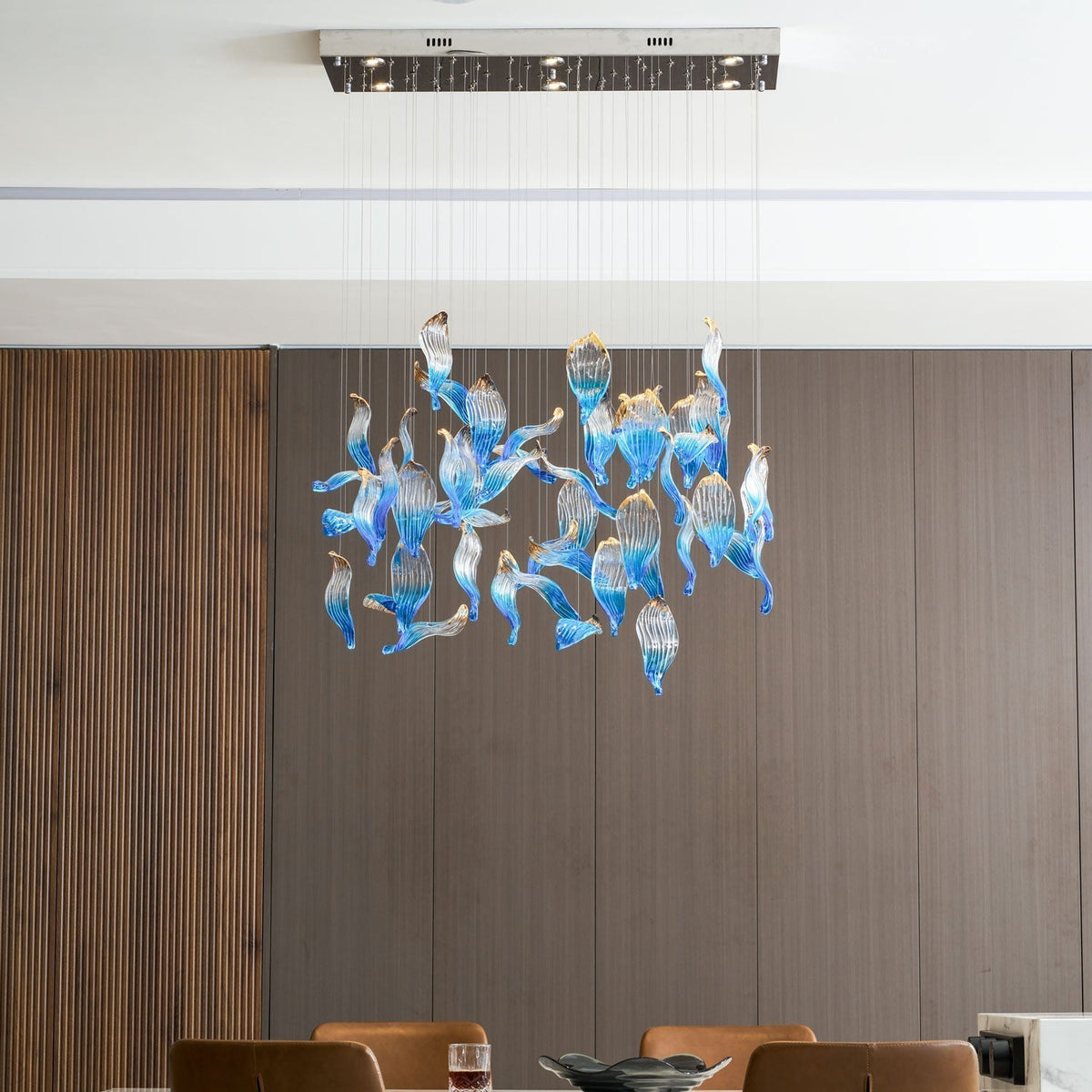 Asteria Wave Blown  Glass Customize Chandelier
