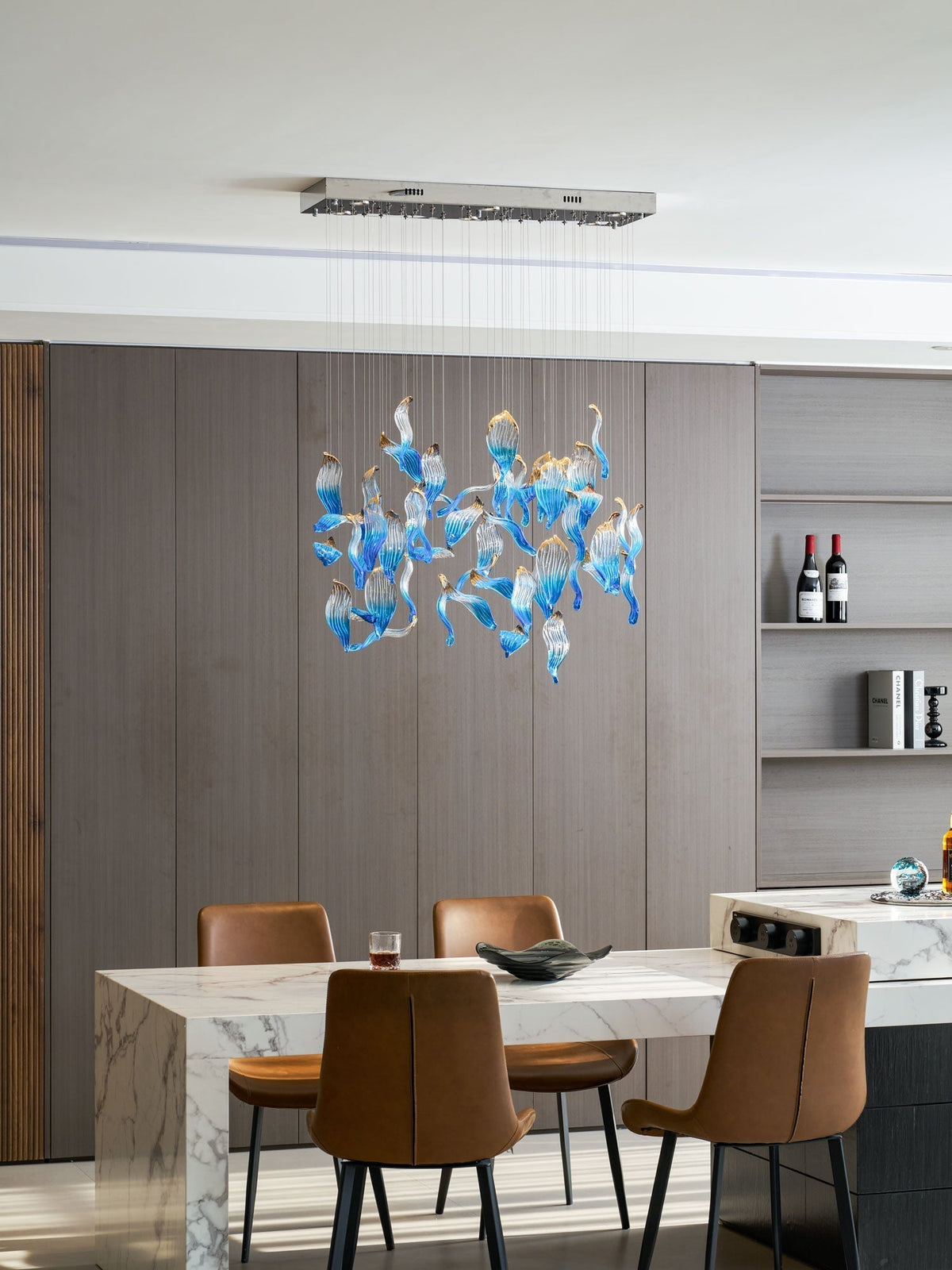 Asteria Wave Blown  Glass Customize Chandelier