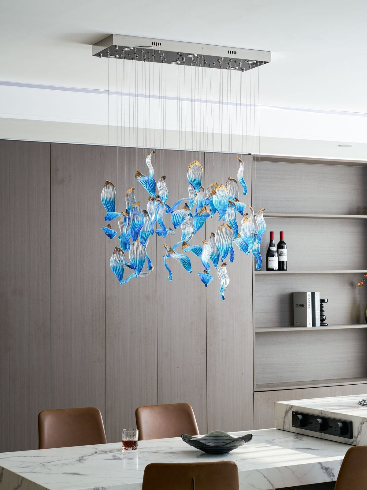 Asteria Wave Blown  Glass Customize Chandelier