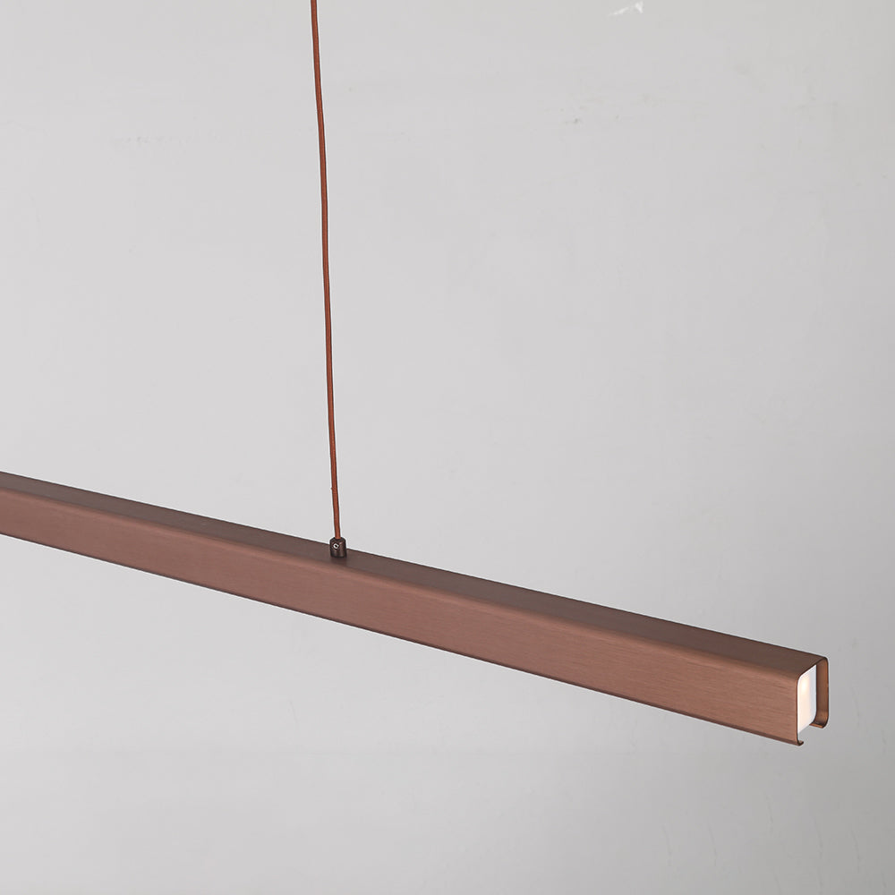 Thala Modern Linear Metal LED Pendant Light Black/Brown - Neutral Decor