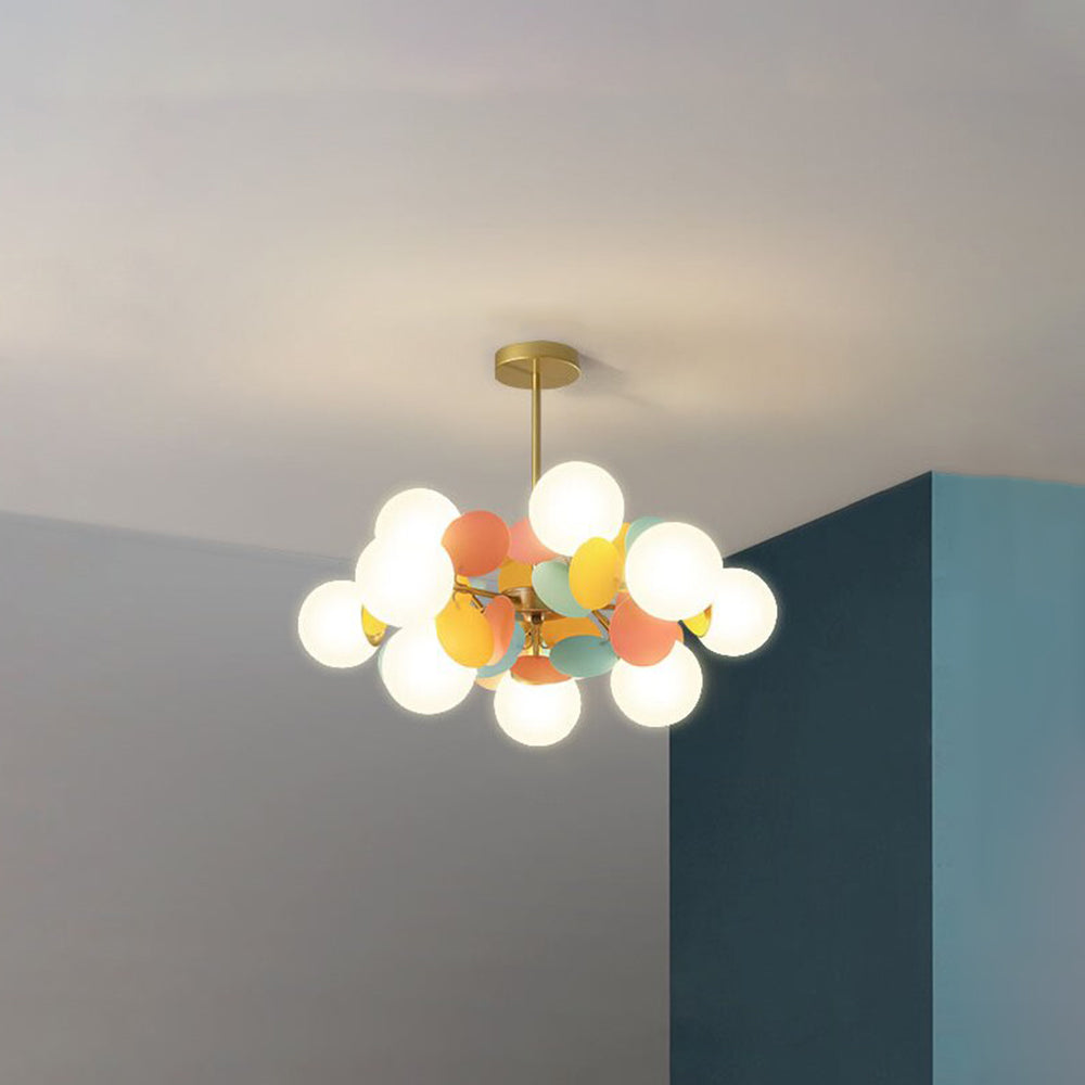 Aria Multicolored Flower Branch Chandelier Living Room - Neutral Decor