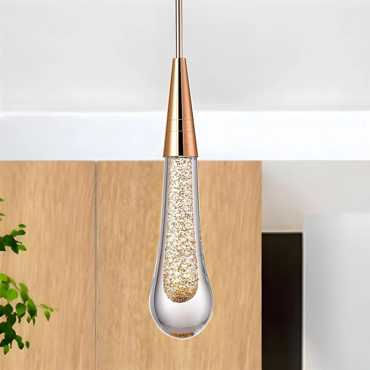 Teardrop Gold Pendant Light - Neutral Decor