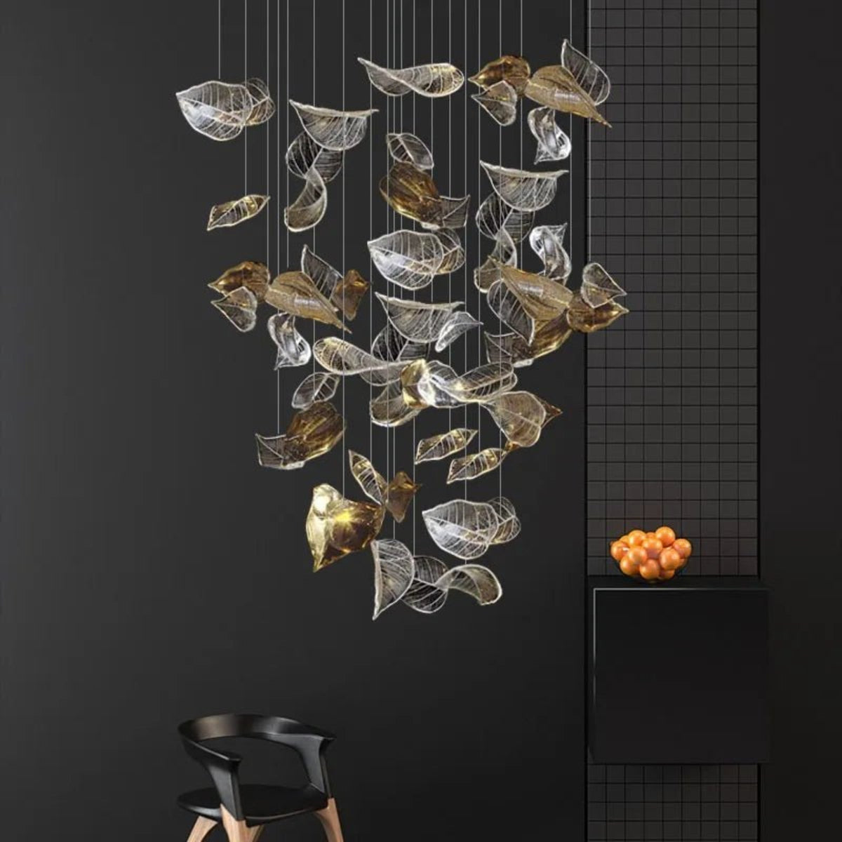 Darien Iridescent Leaf Pendant Light