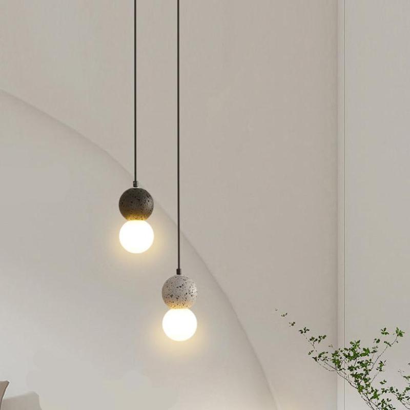 Valentina Single Globe Colorful Pendant Light, Dolomite, LED - Neutral Decor