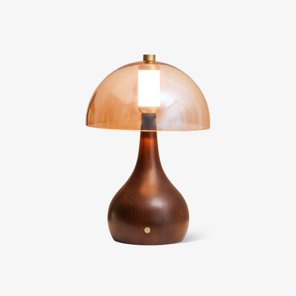 Aurae Wood & Glass Modern Table Lamp