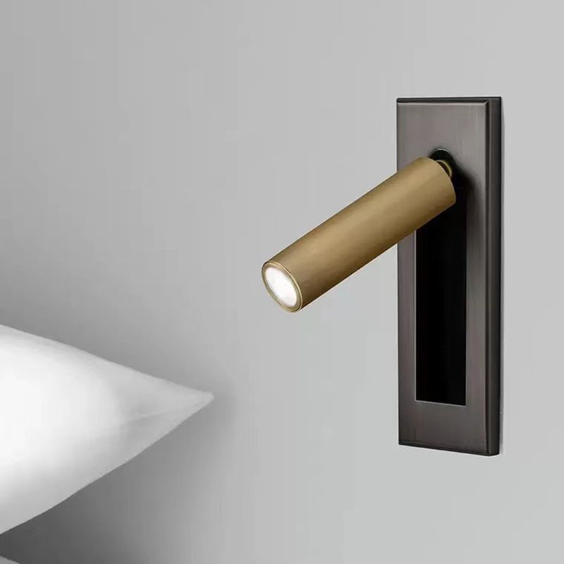 Arisha Modern Rotatable Bedside Sconce, Cylindrical/Square - Neutral Decor