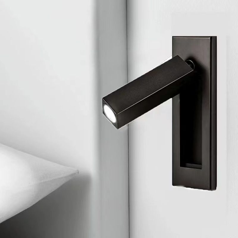 Arisha Modern Rotatable Bedside Sconce, Cylindrical/Square - Neutral Decor