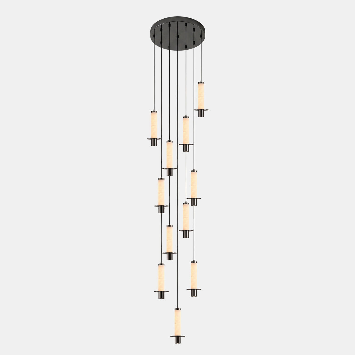 Eirenelia Slim Alabaster Cylindrical Pendant Lamp