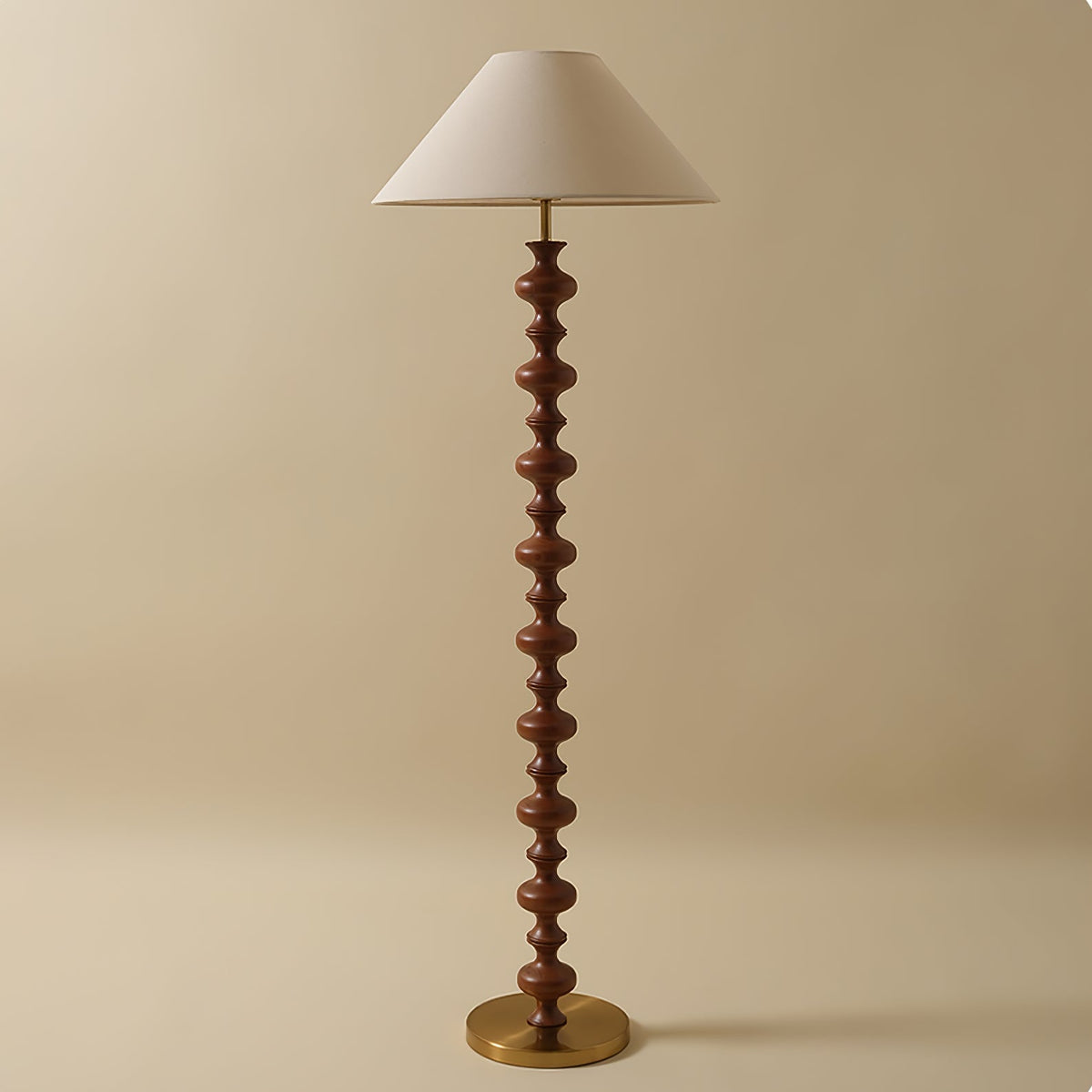 Sylirora Wood Fabric Floor Lamp